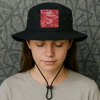 Red Camouflage Pattern Bucket Hat