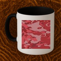 Red Camouflage Pattern Mug