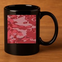 Red Camouflage Pattern 11oz C Handle Ceramic Mug