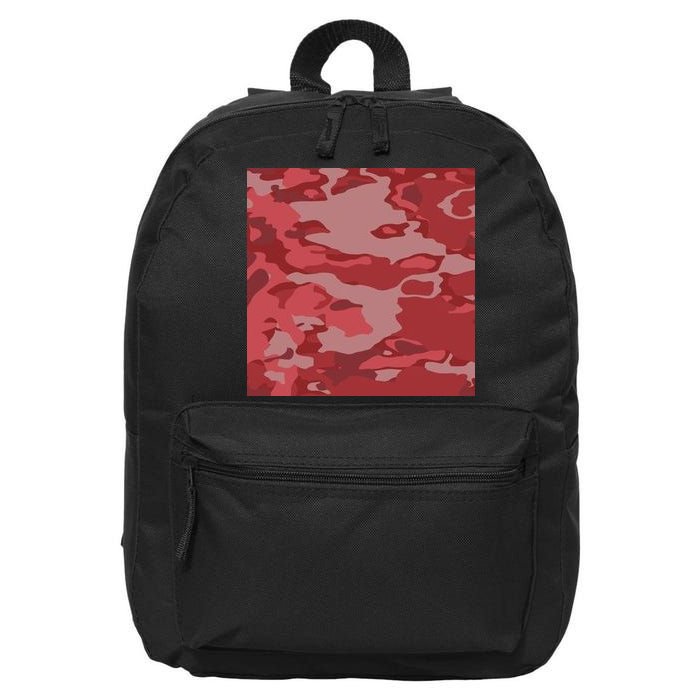 Red Camouflage Pattern 16 in Basic Backpack