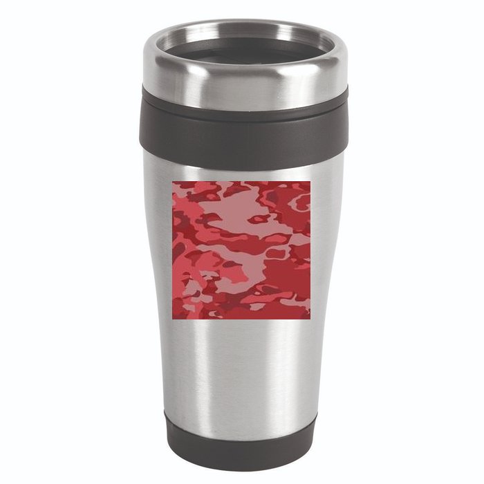 Red Camouflage Pattern 16oz Travel Tumbler