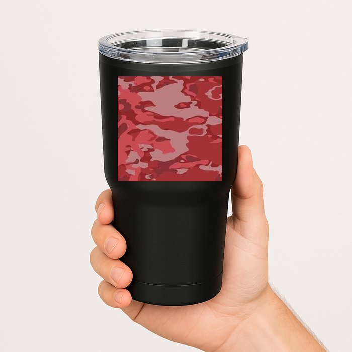 Red Camouflage Pattern Tumbler