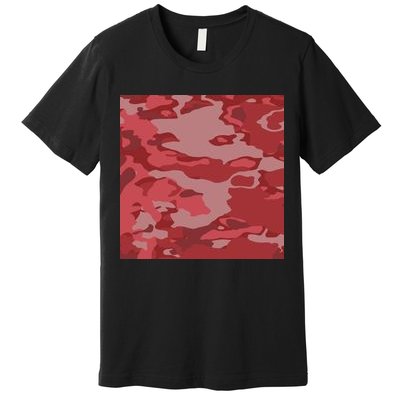 Red Camouflage Pattern Premium T-Shirt