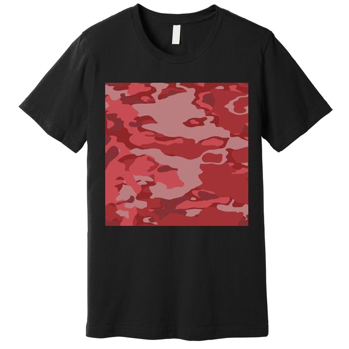 Red Camouflage Pattern Premium T-Shirt