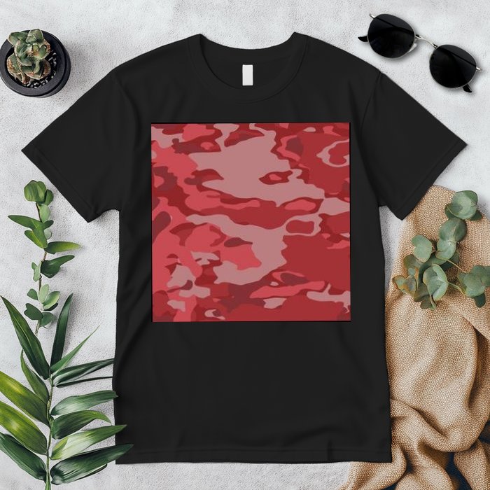 Red Camouflage Pattern Premium T-Shirt