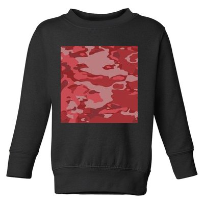 Red Camouflage Pattern Toddler Sweatshirt