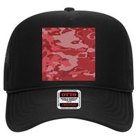 Red Camouflage Pattern Hat