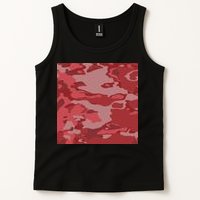 Red Camouflage Pattern Tank Top
