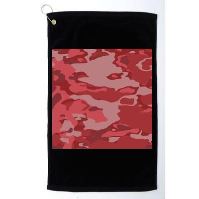 Red Camouflage Pattern Golf Towel
