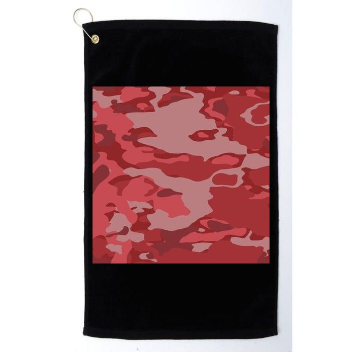 Red Camouflage Pattern Golf Towel