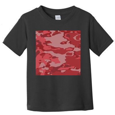 Red Camouflage Pattern Toddler T-Shirt