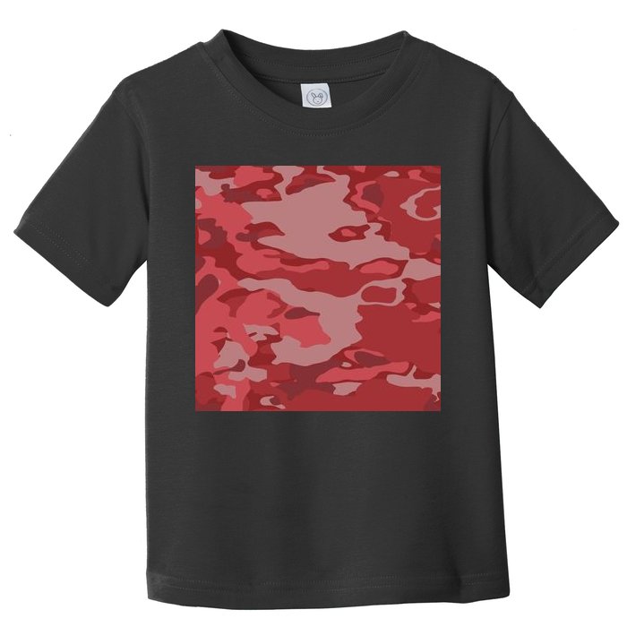 Red Camouflage Pattern Toddler T-Shirt