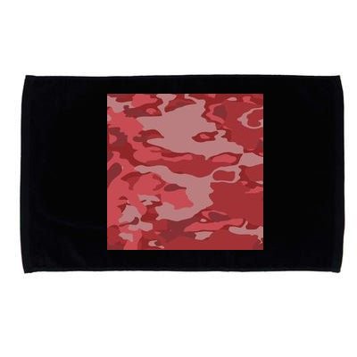 Red Camouflage Pattern Microfiber Hand Towel