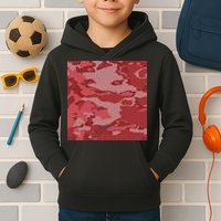Red Camouflage Pattern Kids Hoodie