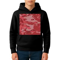 Red Camouflage Pattern Kids Hoodie