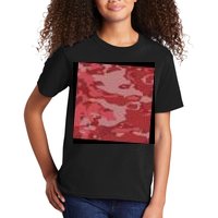 Red Camouflage Pattern Kids T-Shirt