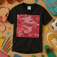 Red Camouflage Pattern Kids T-Shirt