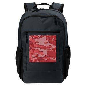 Red Camouflage Pattern Daily Commute Backpack