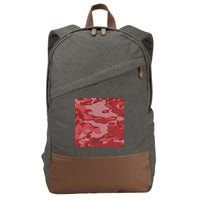 Red Camouflage Pattern Cotton Canvas Backpack