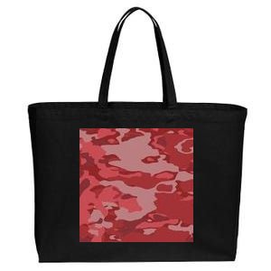 Red Camouflage Pattern Cotton Canvas Jumbo Tote