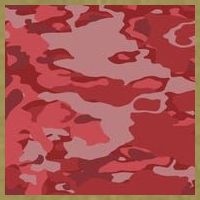 Red Camouflage Pattern Garment-Dyed Women's Muscle Tee