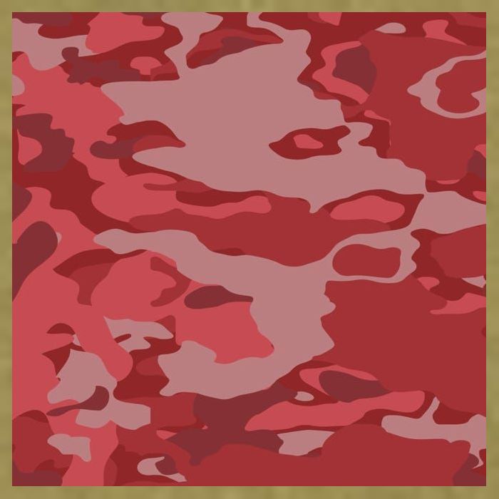 Red Camouflage Pattern Garment-Dyed Women's Muscle Tee