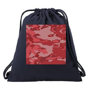 Red Camouflage Pattern Drawstring Bag