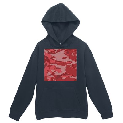 Red Camouflage Pattern Urban Pullover Hoodie