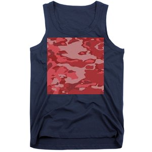 Red Camouflage Pattern Tank Top