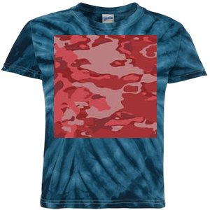 Red Camouflage Pattern Kids Tie-Dye T-Shirt