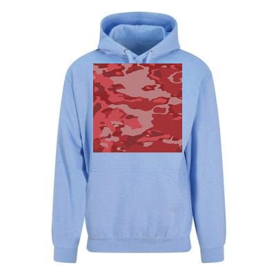 Red Camouflage Pattern Unisex Surf Hoodie