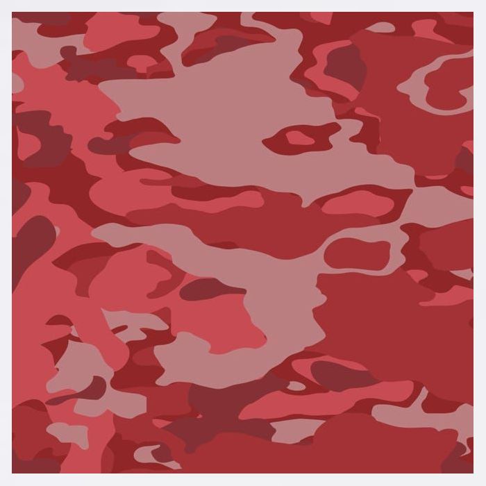 Red Camouflage Pattern Garment-Dyed Sweatshirt