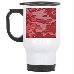 Red Camouflage Pattern Stainless Steel Travel Mug