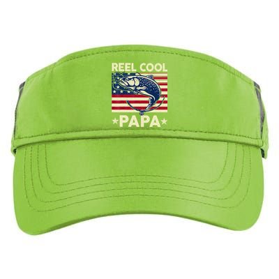 Reel Cool Papa Fathers Day Trout Fishing Gift Dad Grandpa Adult Drive Performance Visor