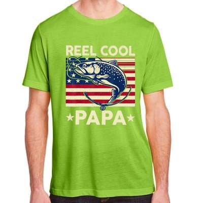 Reel Cool Papa Fathers Day Trout Fishing Gift Dad Grandpa Adult ChromaSoft Performance T-Shirt