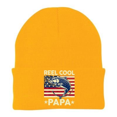 Reel Cool Papa Fathers Day Trout Fishing Gift Dad Grandpa Knit Cap Winter Beanie