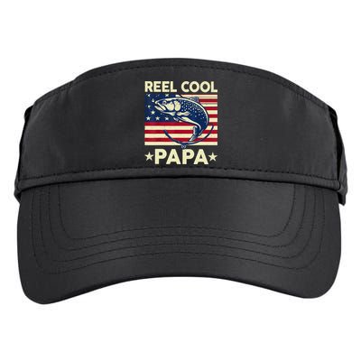 Reel Cool Papa Fathers Day Trout Fishing Gift Dad Grandpa Adult Drive Performance Visor