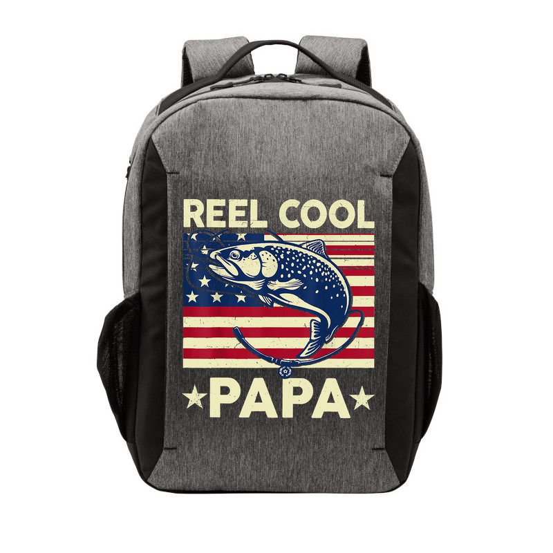 Reel Cool Papa Fathers Day Trout Fishing Gift Dad Grandpa Vector Backpack