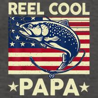 Reel Cool Papa Fathers Day Trout Fishing Gift Dad Grandpa Vector Backpack
