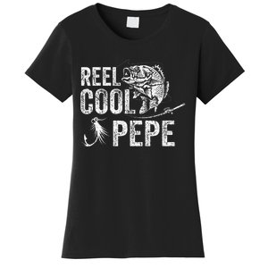 Reel Cool Pepe Fishing Fathers Day Gifts Women's T-Shirt