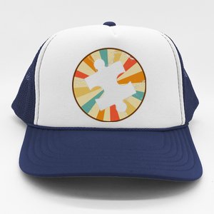 Retro Cute Puzzle Autism Mom Dad Autism Awareness Day Trucker Hat