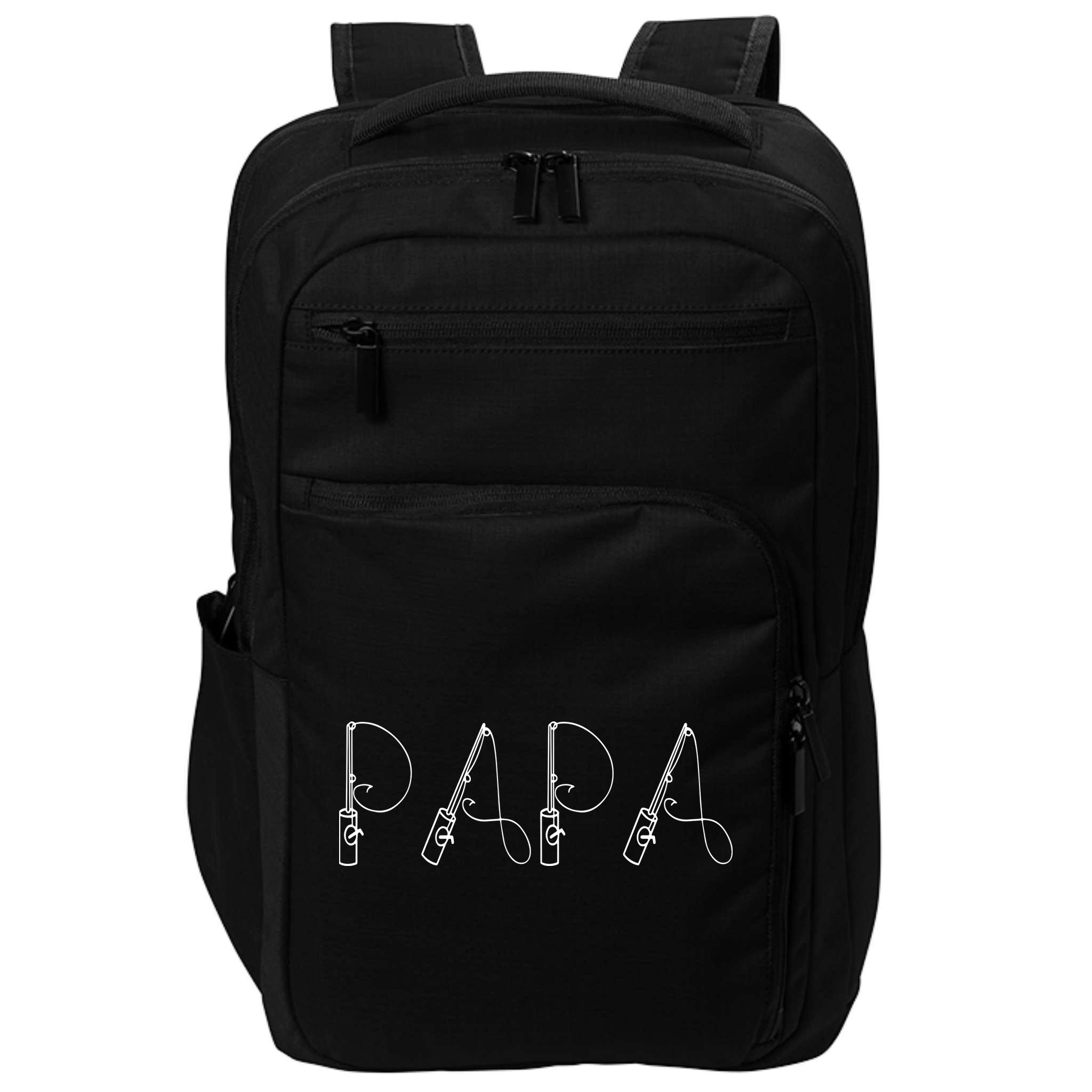 Reel Cool Papa Fishing Dad Gifts Father's Day Fisherman Fish Impact Tech Backpack