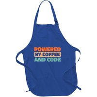 Retro Coder Programmer Software Engineer Vintage Coffee Great Gift Full-Length Apron With Pockets