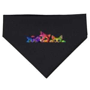 Realistic Cats Peeking Out Of Pocket USA-Made Doggie Bandana