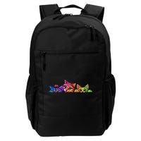 Realistic Cats Peeking Out Of Pocket Backpack