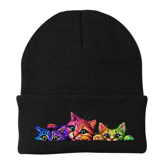 Realistic Cats Peeking Out Of Pocket Beanie
