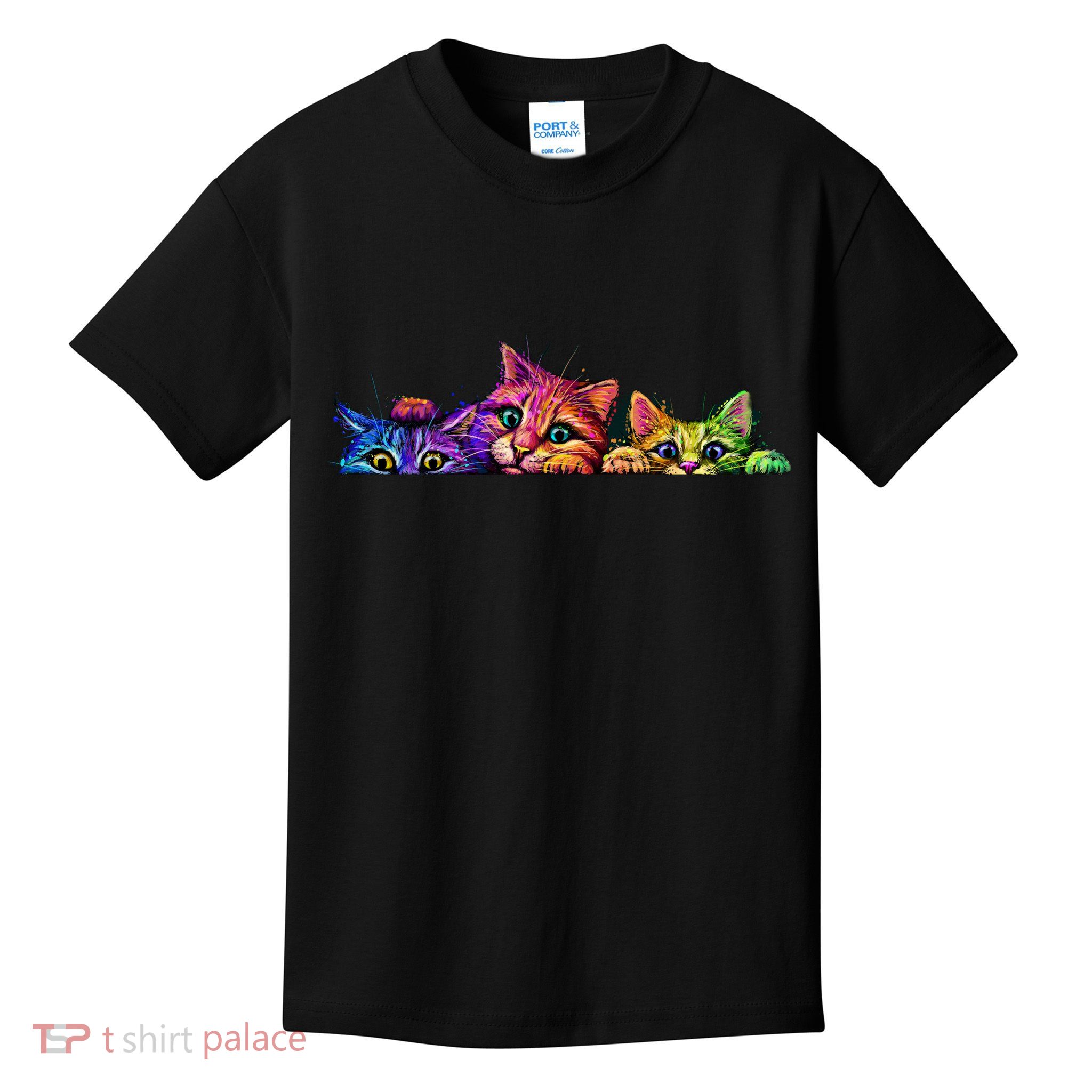 Realistic Cats Peeking Out Of Pocket Kids T-Shirt