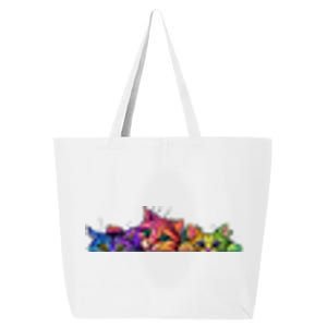 Realistic Cats Peeking Out Of Pocket 25L Jumbo Tote