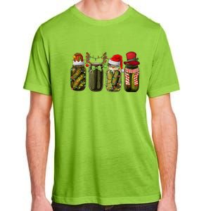 Retro Canned Pickles Christmas Santa Hat Reindeer Pickle Jar Adult ChromaSoft Performance T-Shirt