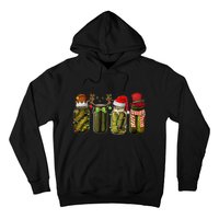 Retro Canned Pickles Christmas Santa Hat Reindeer Pickle Jar Hoodie